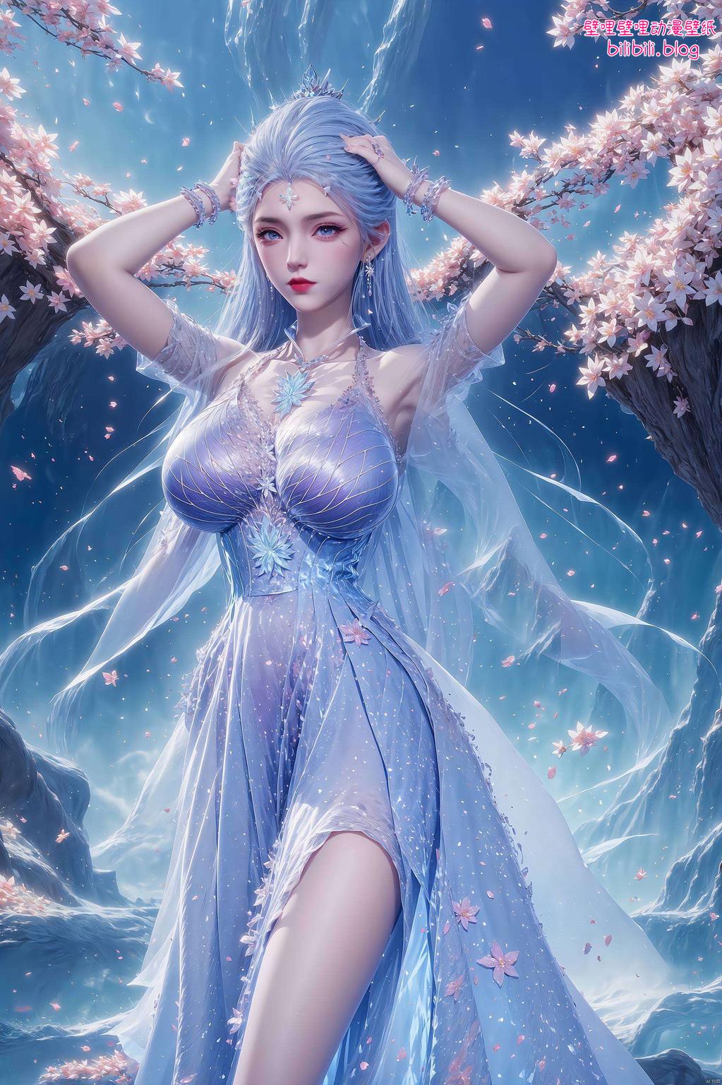 这款高清无水印的霸气壁纸绝世唐门雪女翩翩起舞