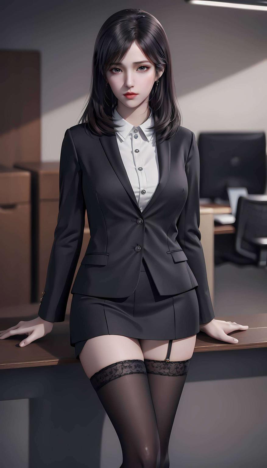 国漫女神徐欣抽象苹果桌面主题中的灵动之韵