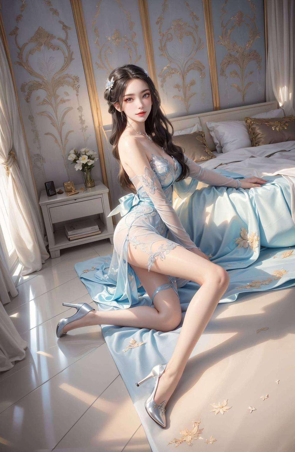 以国漫美女同人作品为灵感她灵动飘逸的舞姿