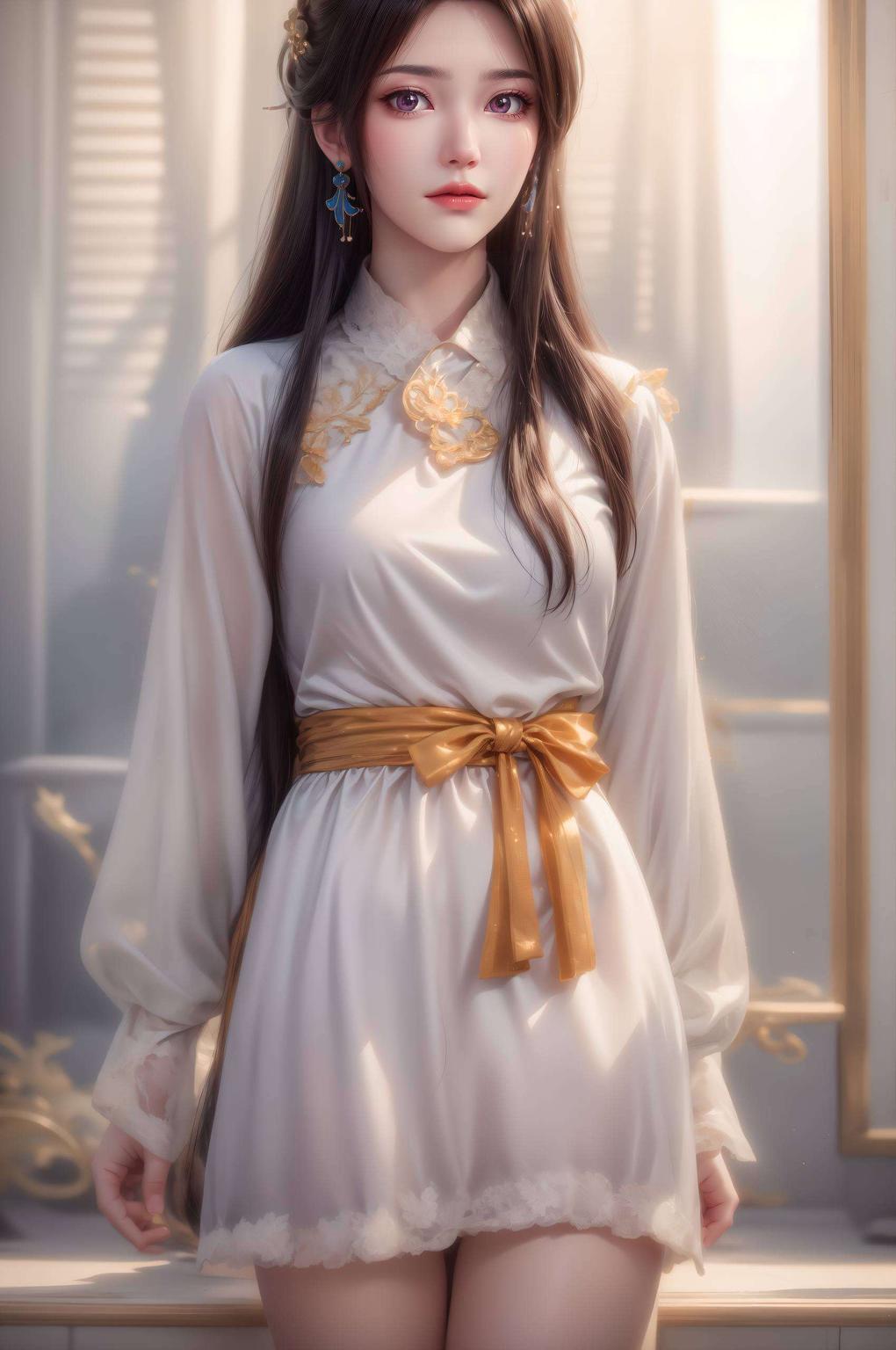 这款AI国漫女生点阵平板壁纸她是平板上的AI女神