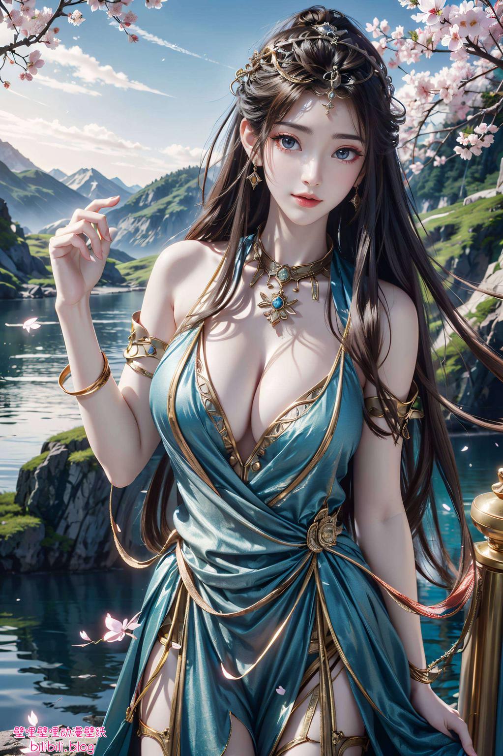 古风元素与AI几何的巧妙融合这款1080p高清壁纸将元龙瑶瑶的古典韵味展现得淋漓尽致