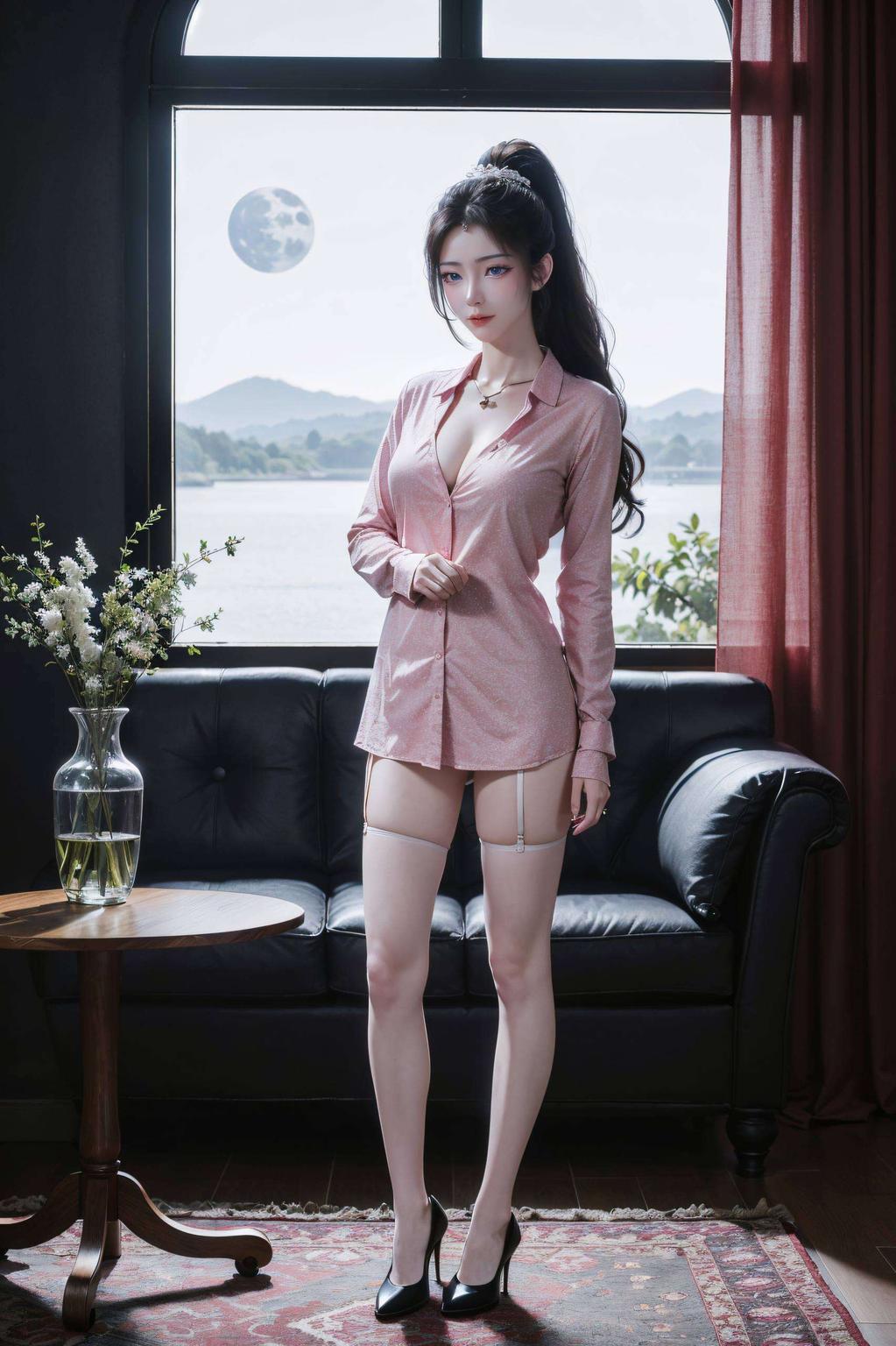 她翩翩起舞于花卉丛中元龙壁纸