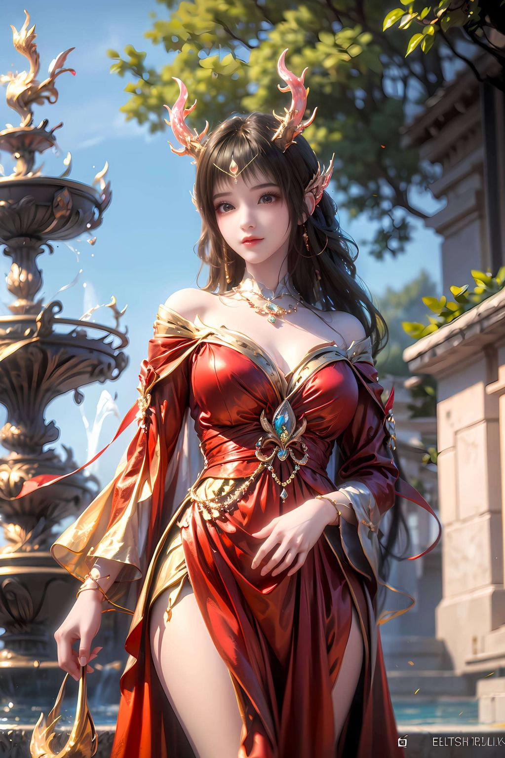 细腻笔触勾勒出轻盈飘渺的仙姿云落高清横屏壁纸如诗如画