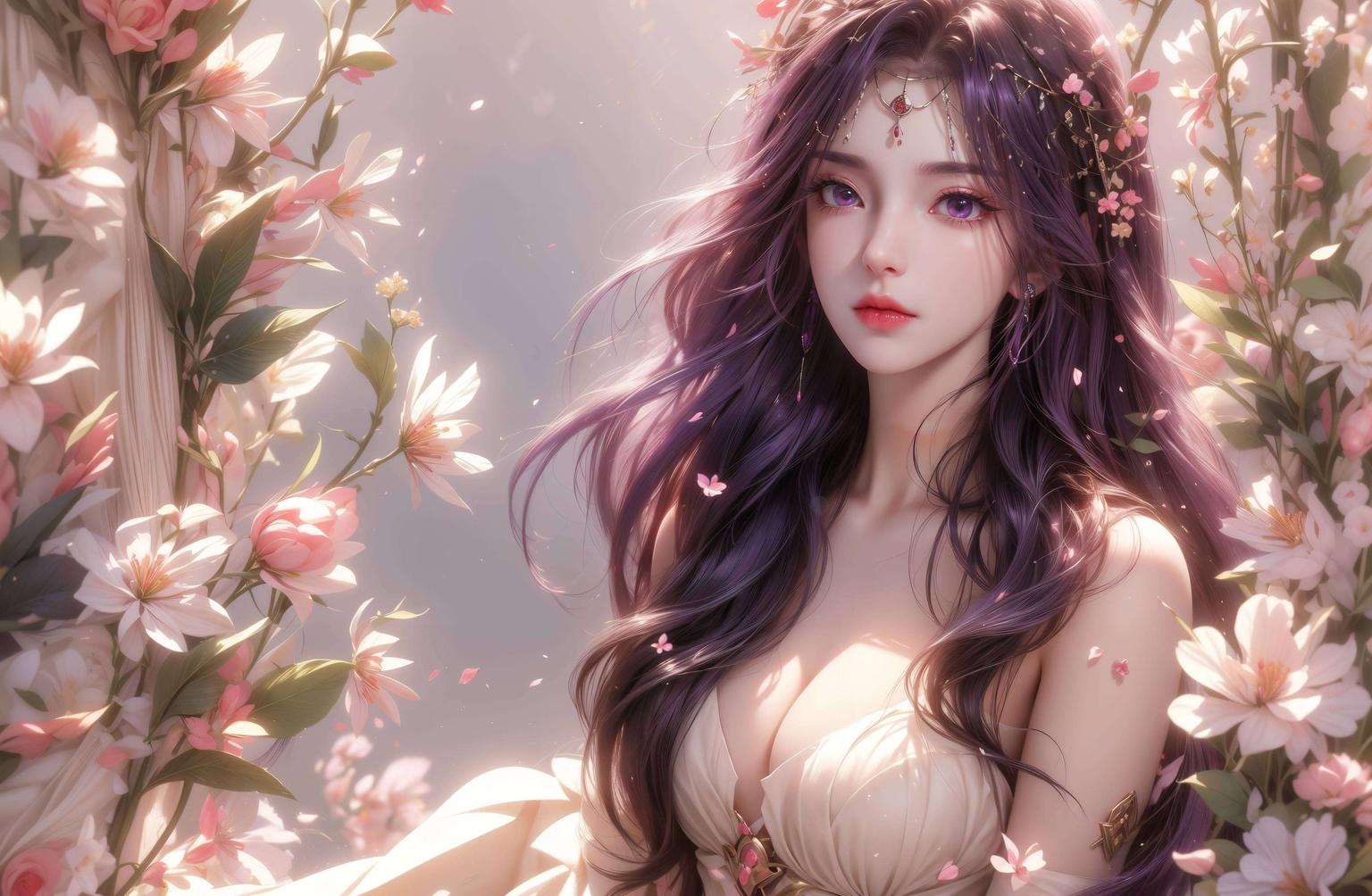 每一帧都是精心绘制的国漫美女背景图片感受别样的视觉盛宴
