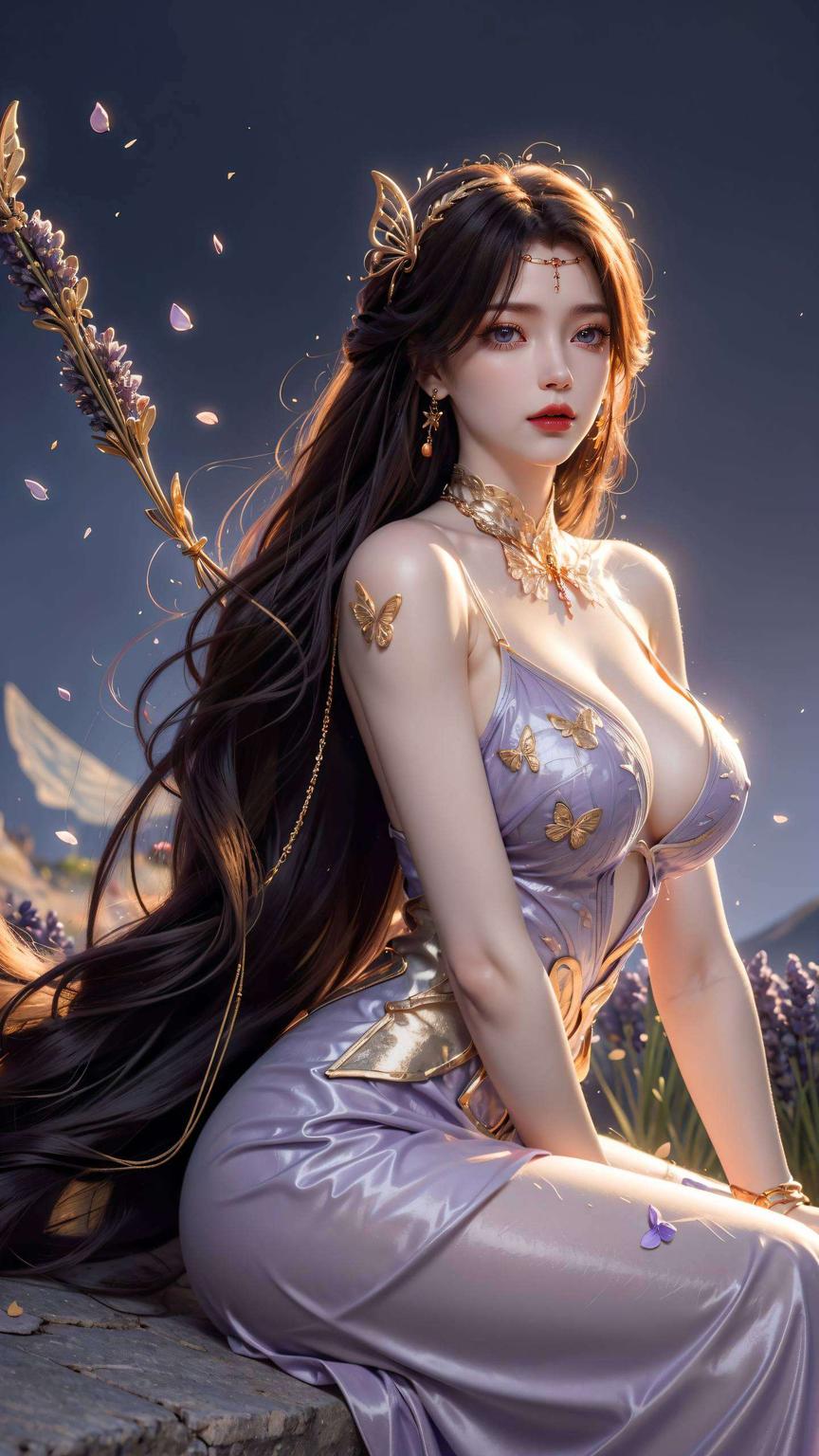 感受国漫之美这款AI国漫女神藝術風格2560p壁纸