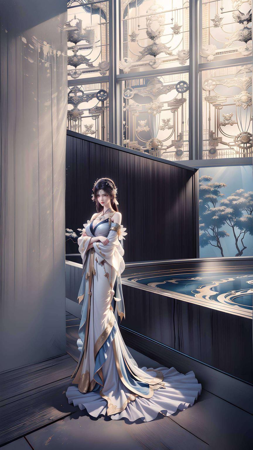 这款【国漫美女渐变手机壁纸】以国漫女神云曦的绝美形象为核心