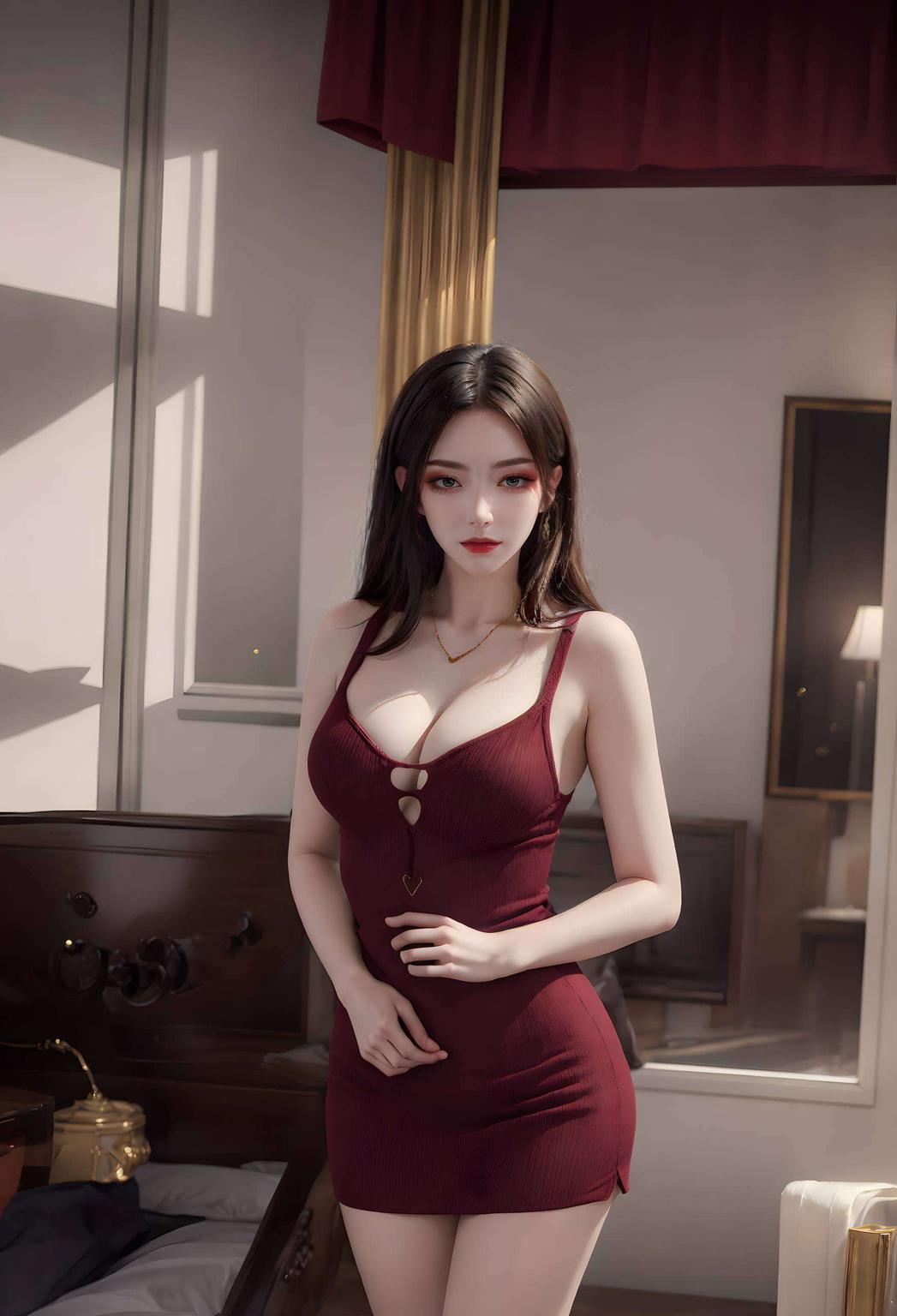 微笑着绽放成一幅国漫美女的画卷高清壁纸中