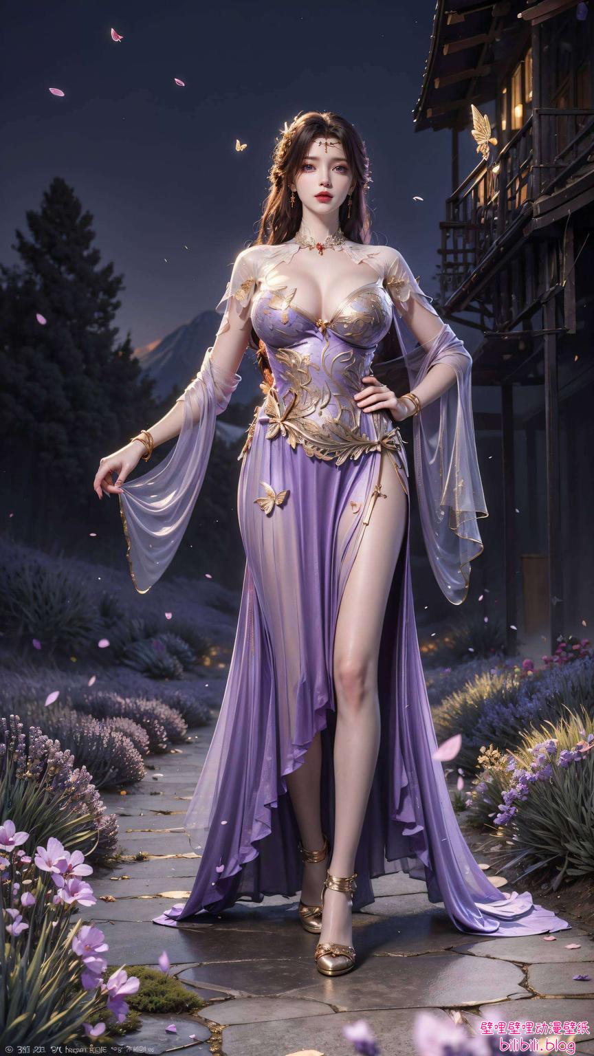 在这片翠意盎然的幻想世界中她的每一次转身都是壁纸上的绝美风景