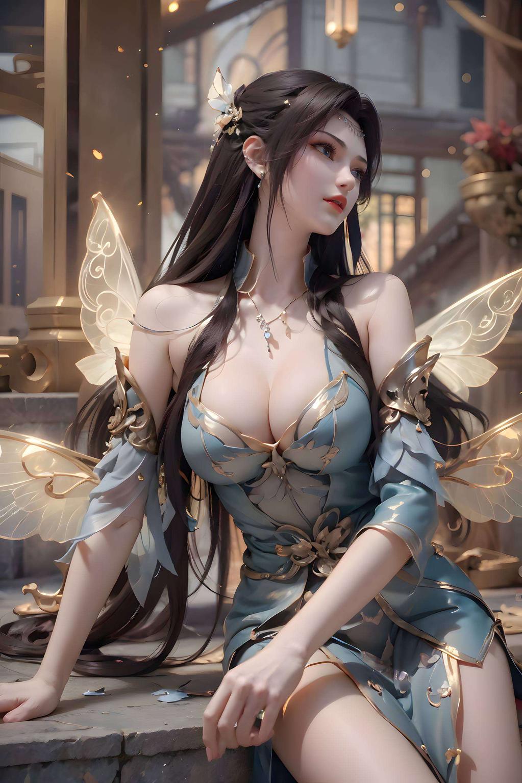 令人一见难忘宛如壁画中的仙子