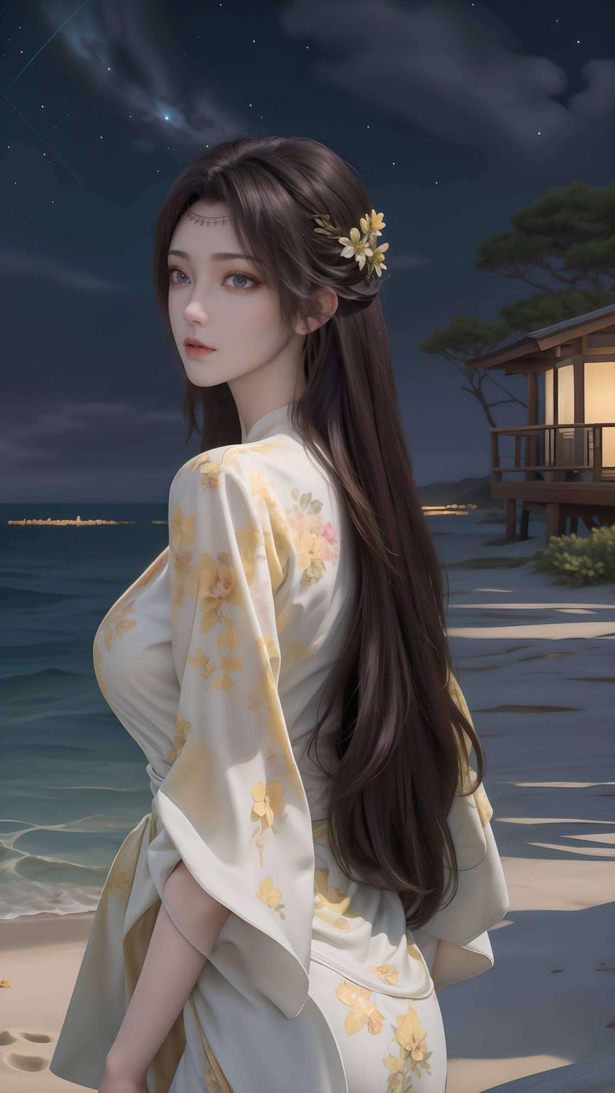 云韵仙子翩翩起舞AI国漫女主油画风
