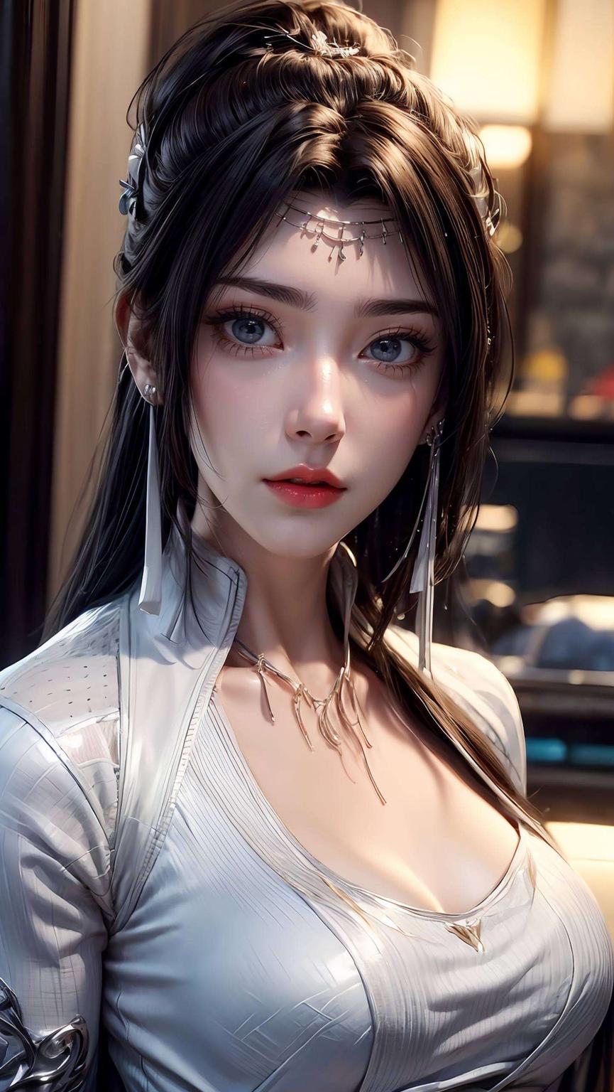 绘制波点风国漫美女每一处细节都彰显着独特的美感