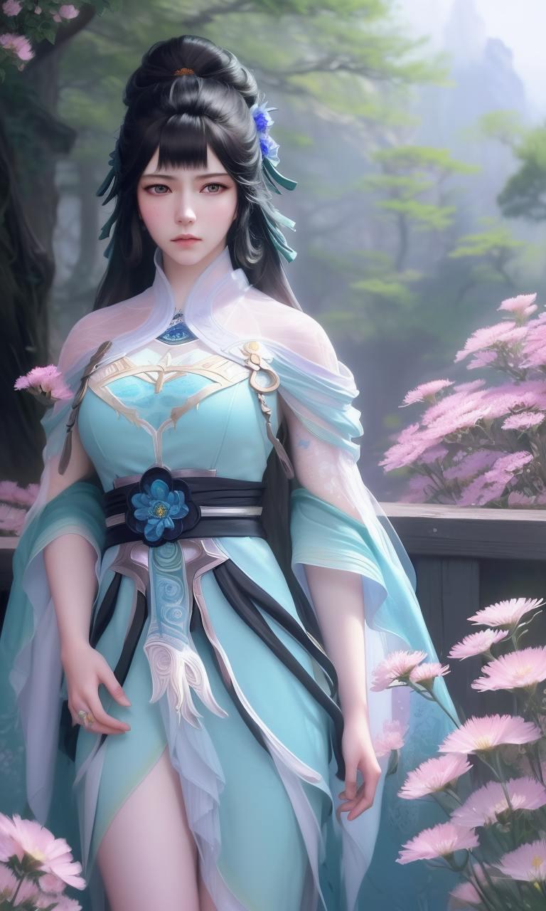 雨紫陌美女壁纸高清全屏高清AI动作素材流畅生动