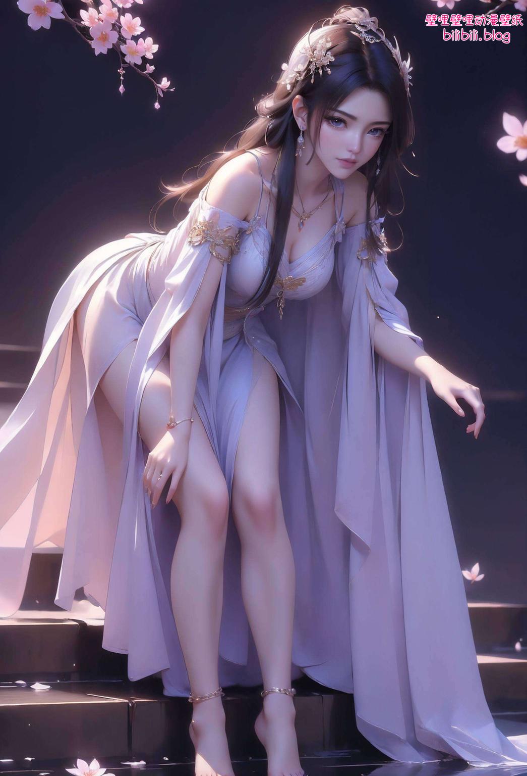 为你的手机增添一抹浪漫色彩融合了唯美格纹与国漫美女的独特魅力