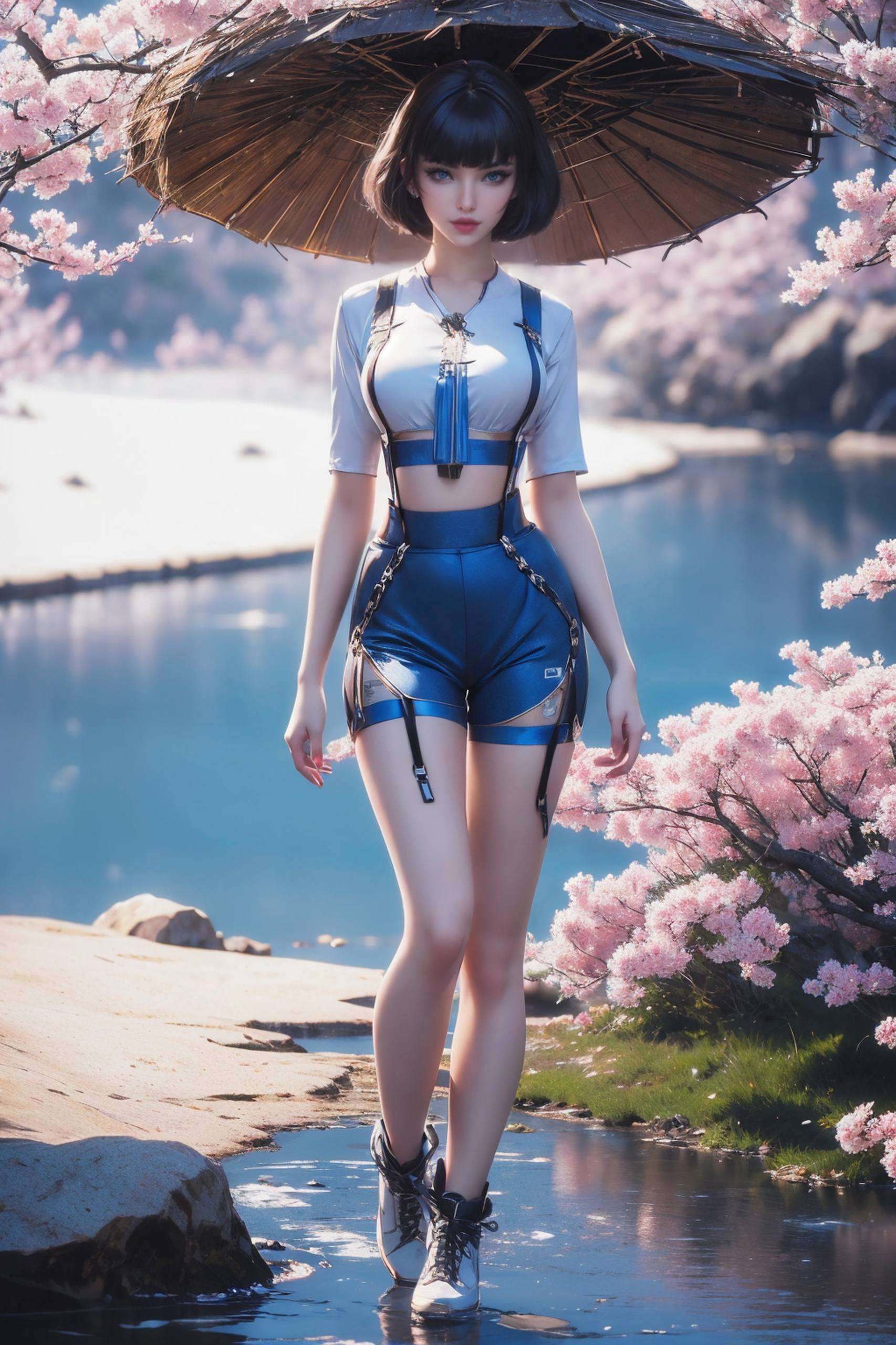 仿佛从古风画卷中走出的仙子她的面纱下藏着无尽的神秘与魅力