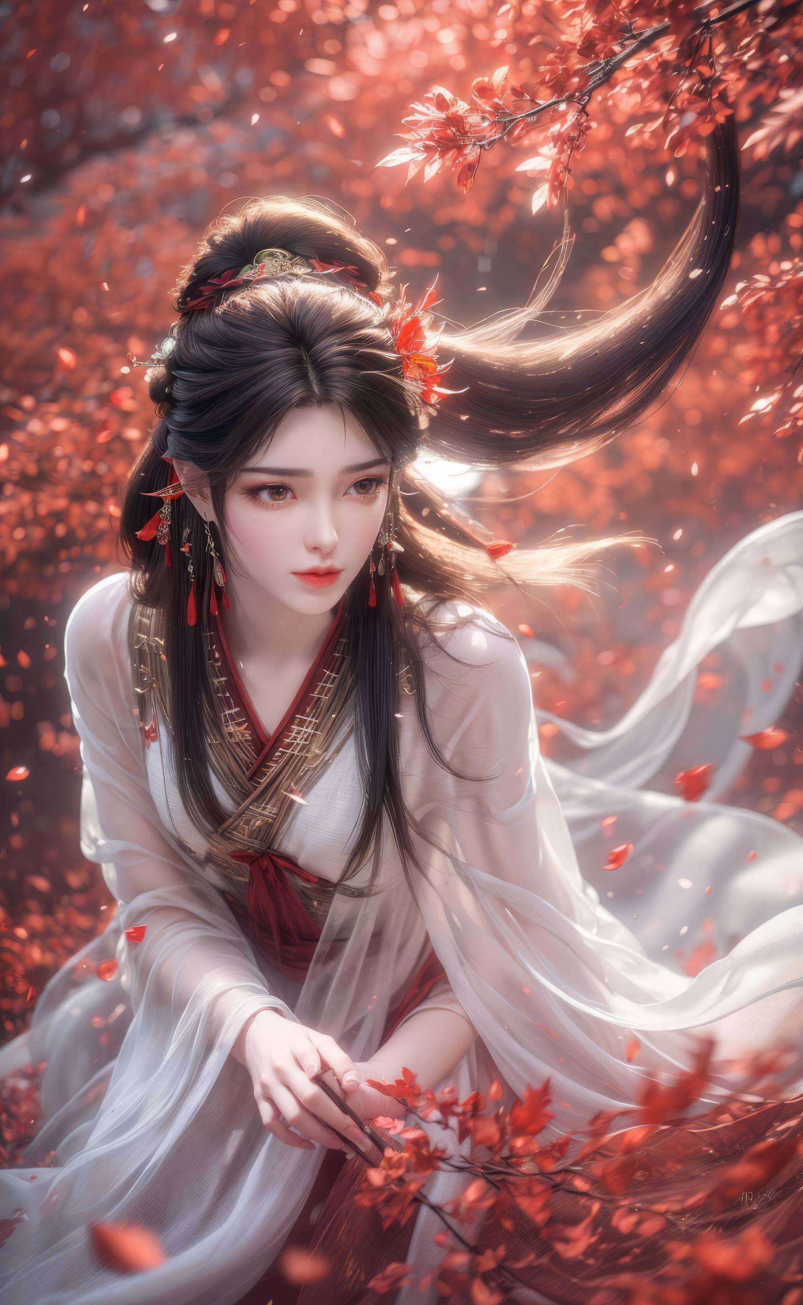 清冷如月她的壁纸则带来一丝夜晚的宁静与神秘