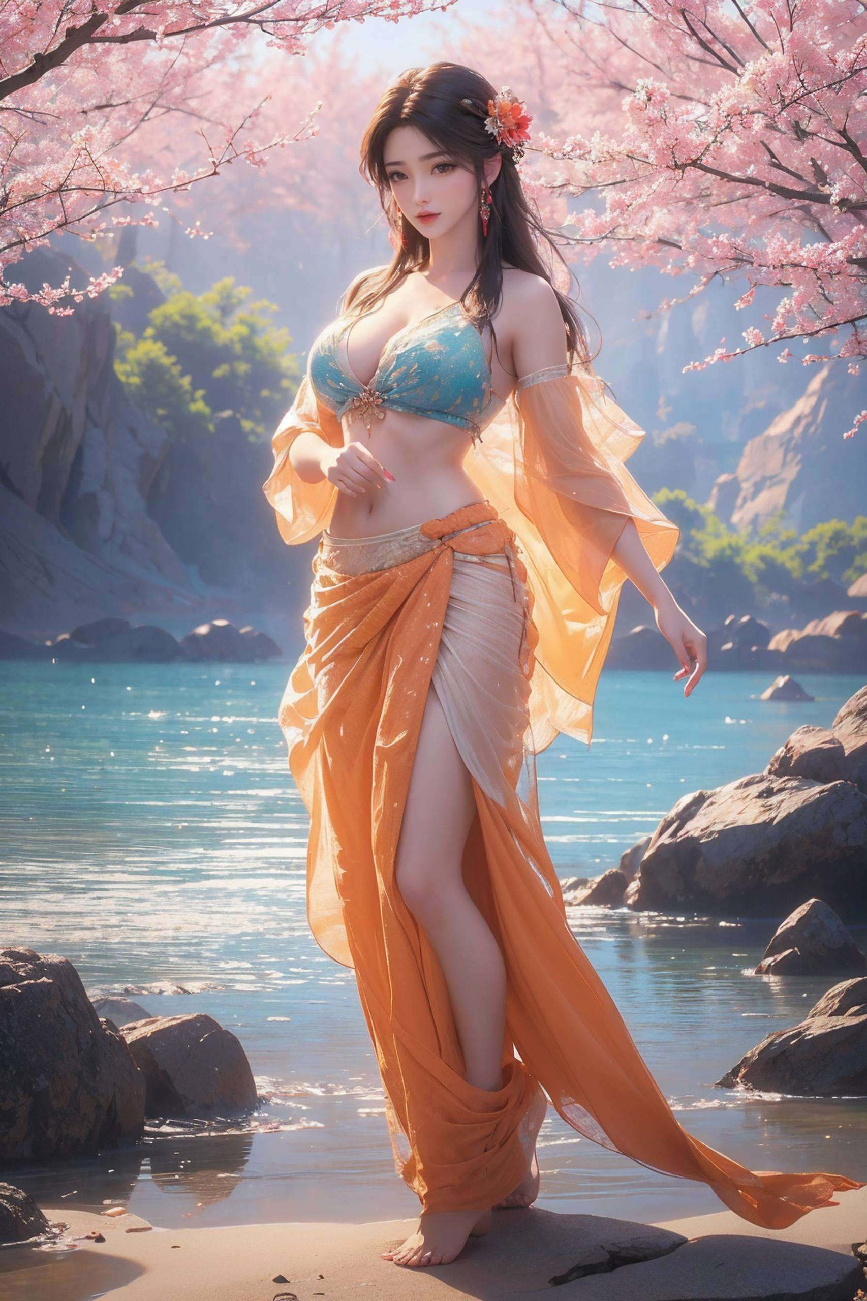 她的美丽与力量并存火灵儿如同一团燃烧的火焰