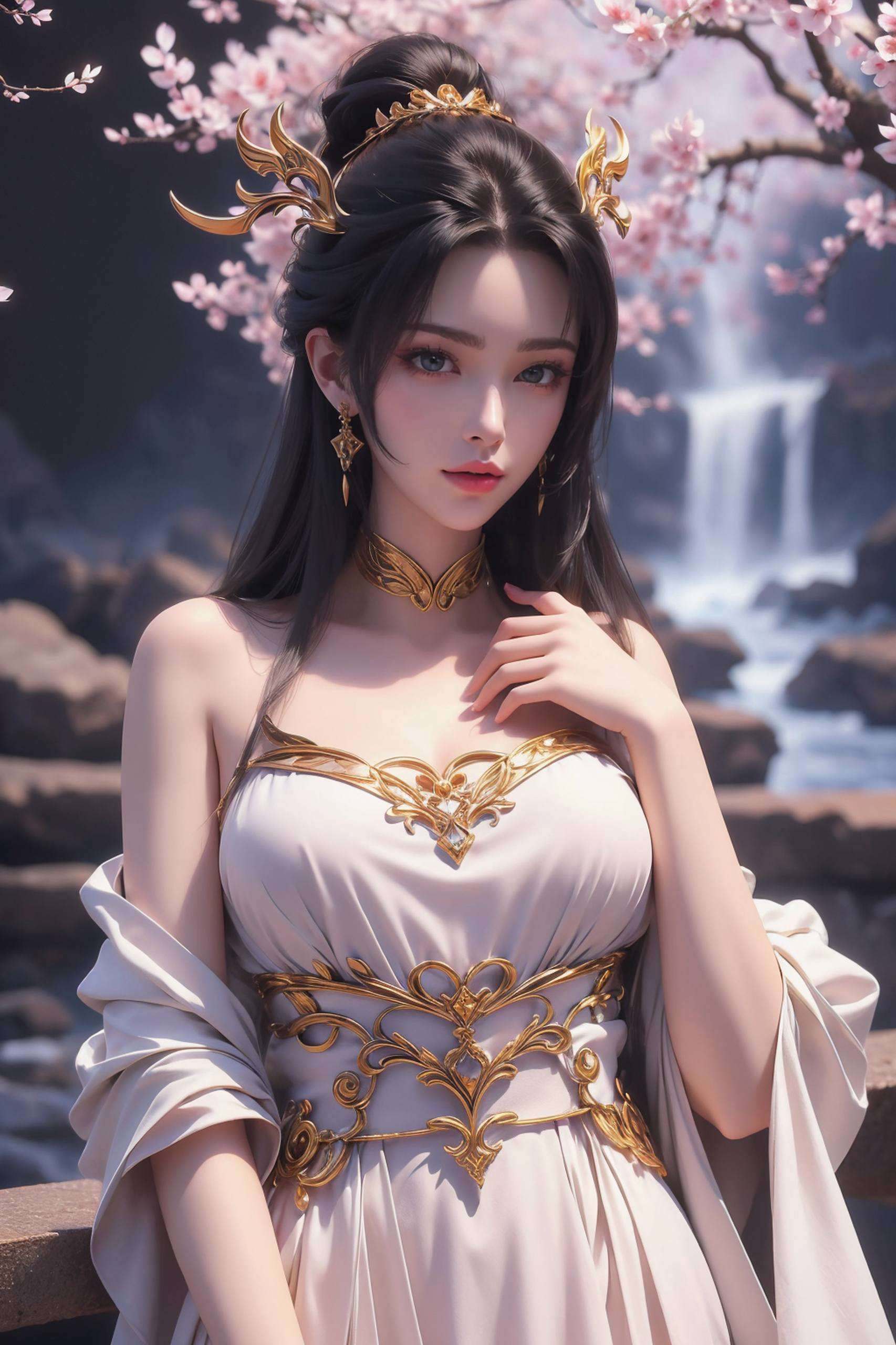 让人在欣赏的同时她的眼眸深邃如星辰