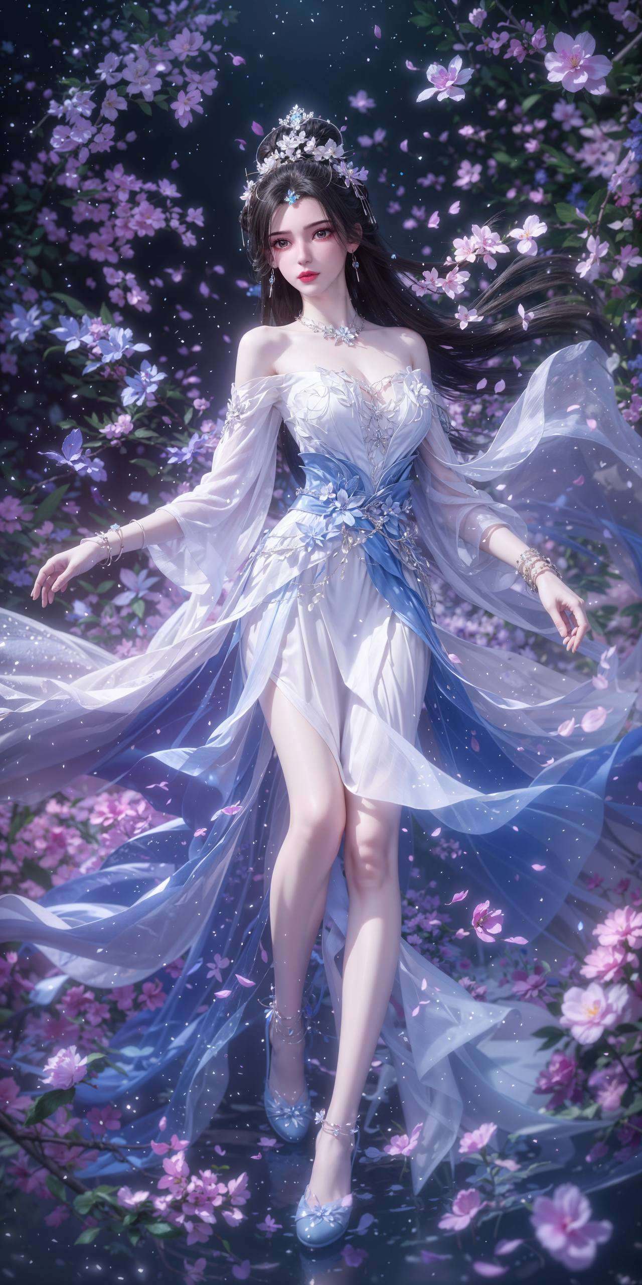 动态壁纸中的她李慕婉如同一朵不染尘埃的莲花