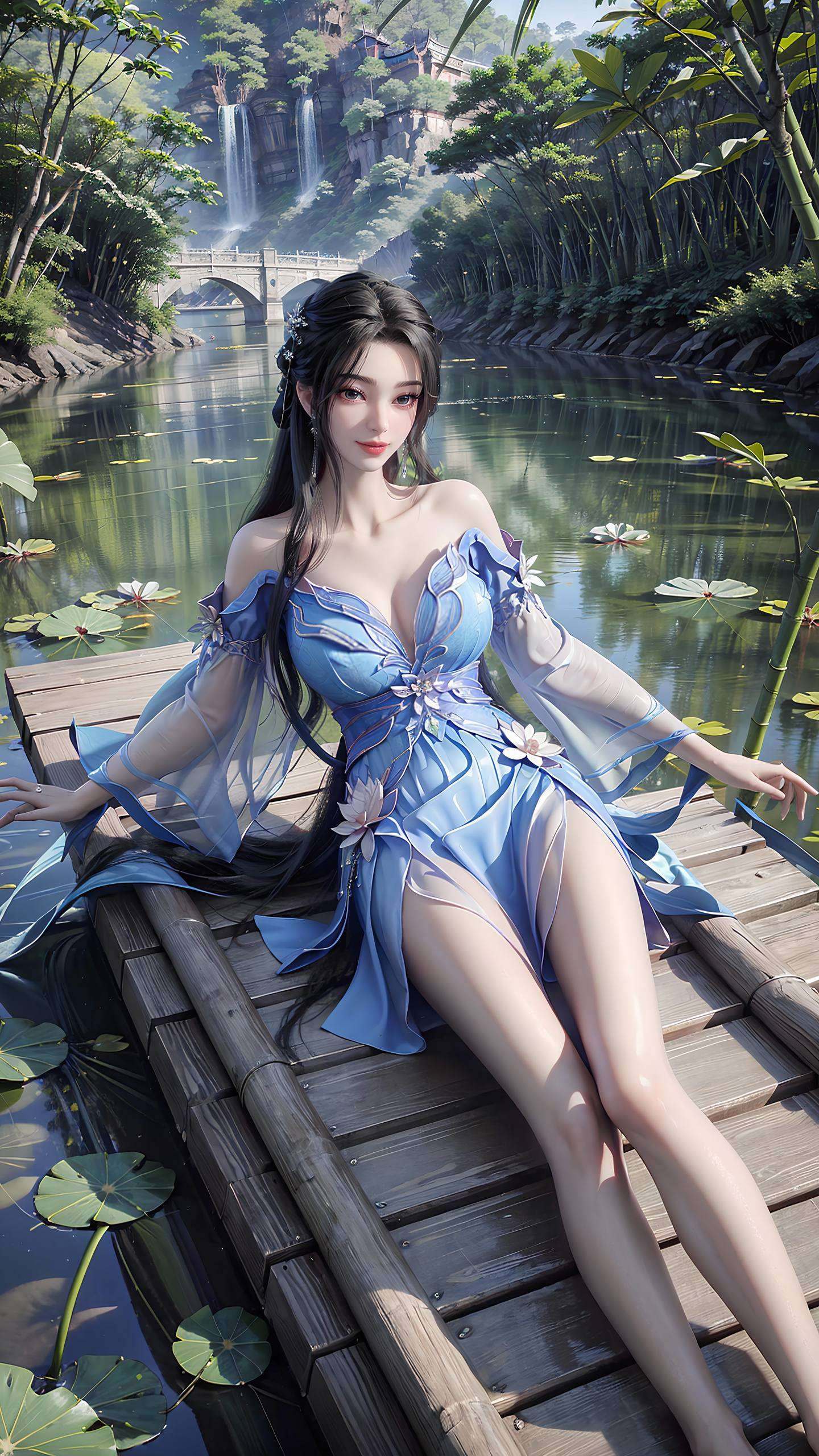 她的每一个眼神仿佛从画中走出来的仙女