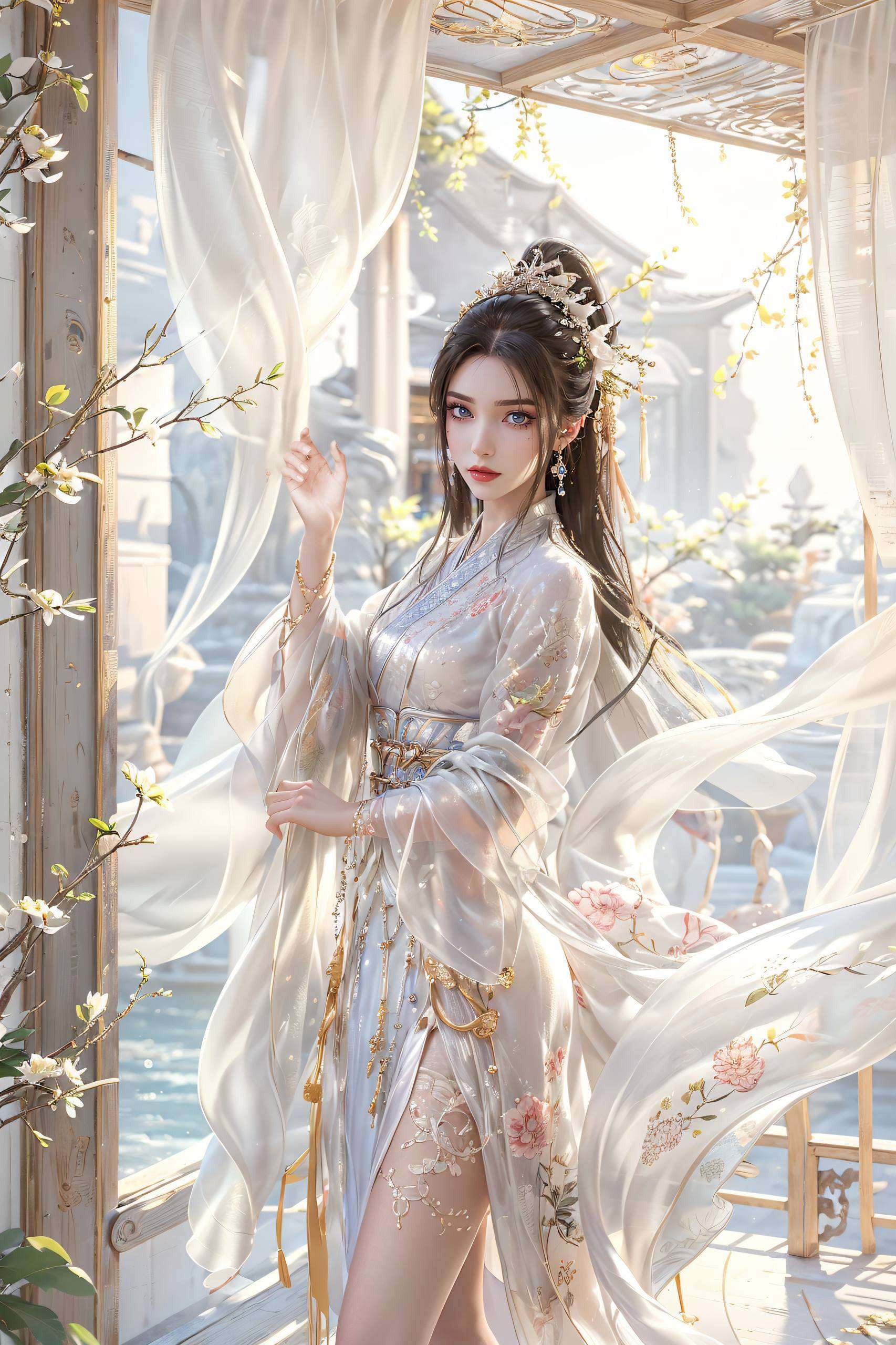 这位国漫女神手机瞬间升级为仙侠世界