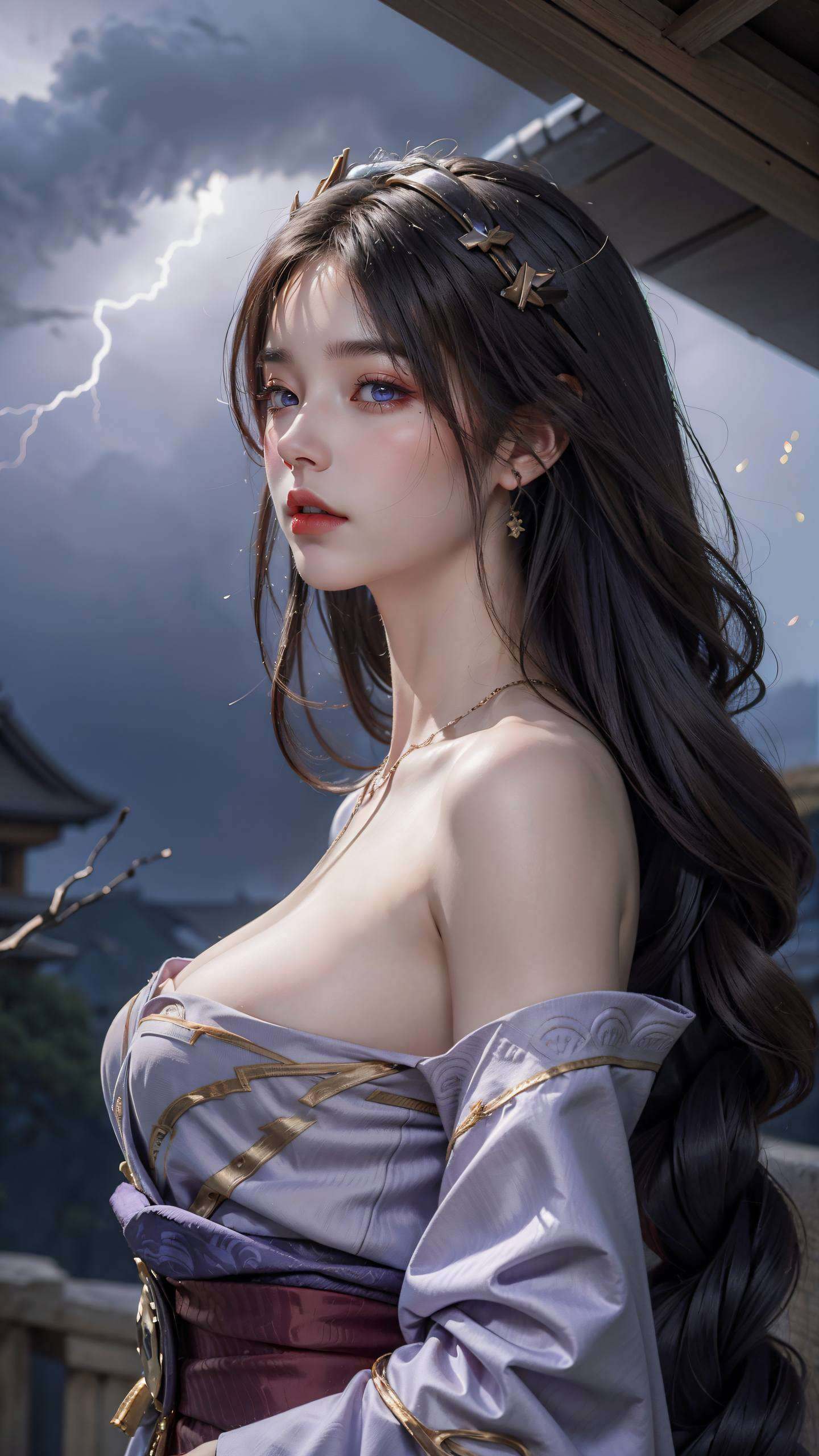 雷电将军壁纸来啦！这位国漫女神不仅手持雷霆每次解锁手机