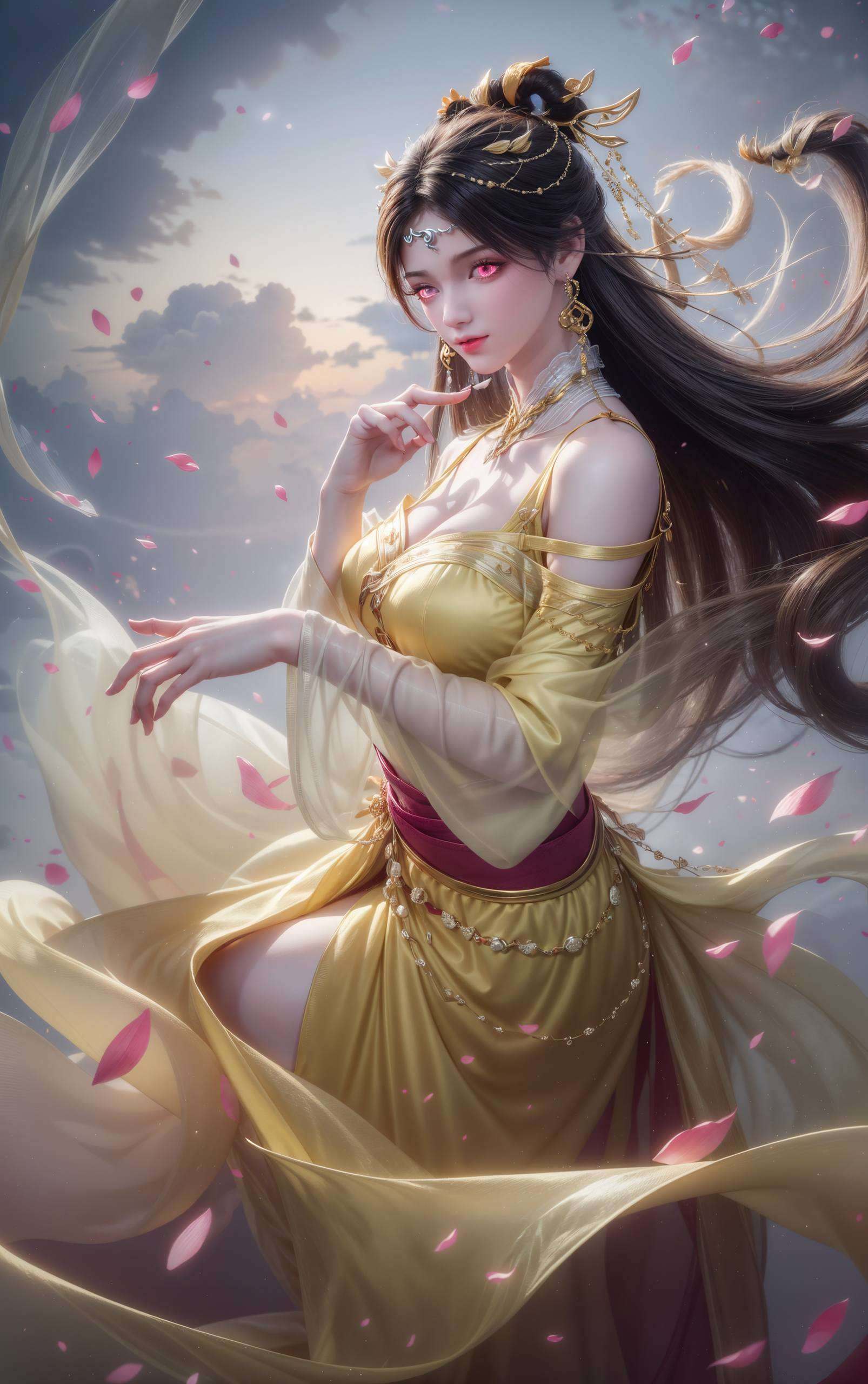 感受金瓶儿的魅力身着华丽的服饰